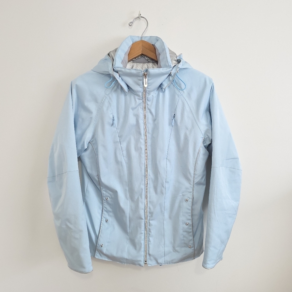 Descente Ion-bodies Powder Blue Hooded SKI Jacket